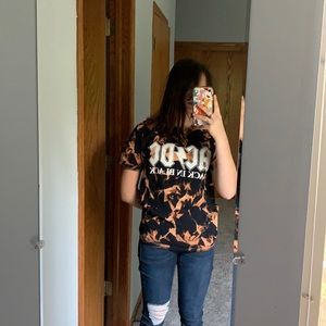 AC/DC bleach dyed shirt -last chance before I donate
